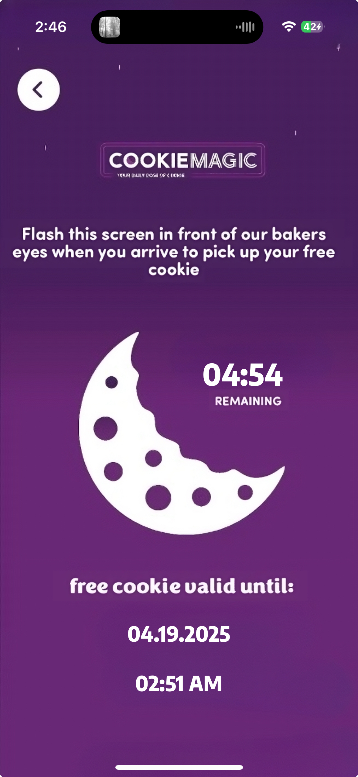 Cookie magic app screen
